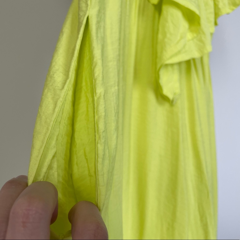 Neon Ruffle Back Cut-Out Maxi Dress - Picture 6 of 9